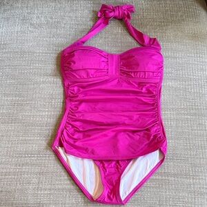 Tommy Bahama Pink Halter One Piece Swimsuit